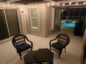 Patio Area off of Master Bedroom at Night