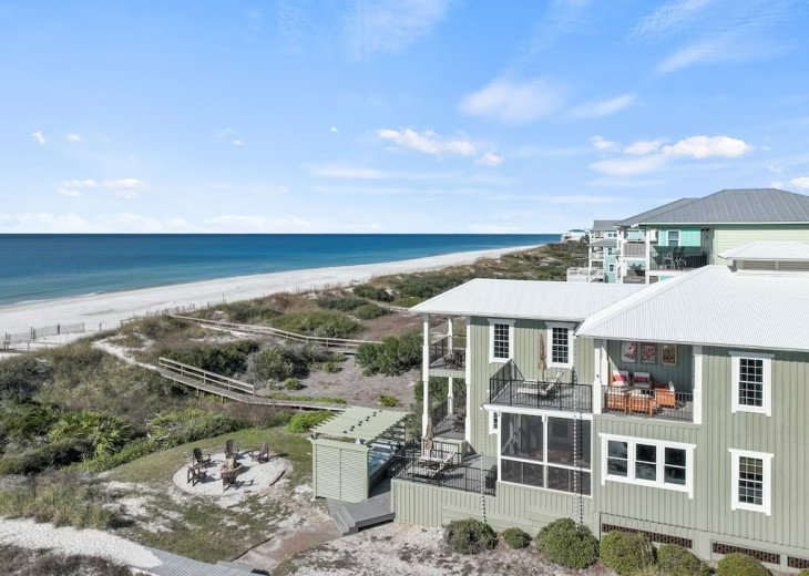 Exquisite Gulf-Front Beach House with Private Swim Spa & Community Pool SEAGRASS #1