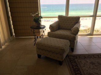 Spectacular direct beach front views. Comfortable furniture on 40 ft balcony! #1