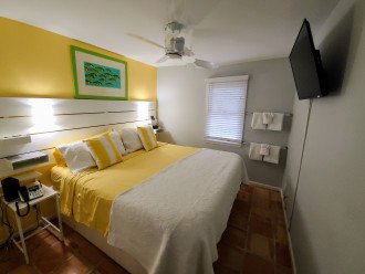 Inviting King room with custom storage under the bed