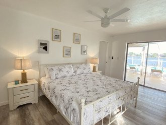 The Master bedroom with access to the pool deck