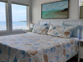 The ocean view bedroom with king size bed