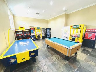 arcade room in clubhouse
