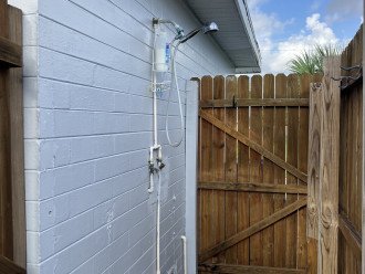 outdoor shower (hot and cold water)