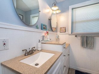 guest bath - double sink, tub/shower