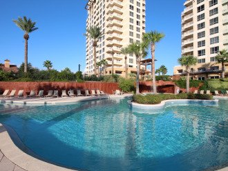 Resort style pool area