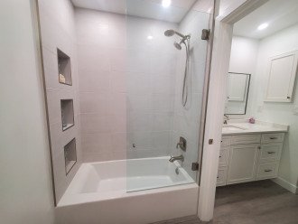 Masterbath Tub and Shower and Vanity Area