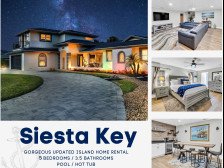 Sarasota-Siesta Key Coastal Five Bedroom with Pool and Spa