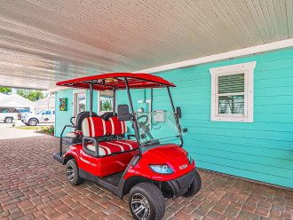 Golf cart available separately. Inquire within.