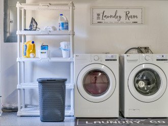 Pack light with full-size washer and dryer to keep the whole crew's clothes fresh