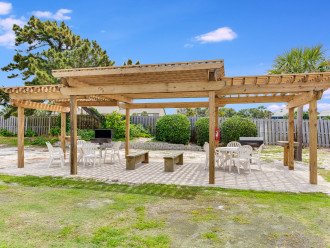 Grill and bbq area with pergola