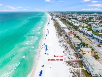 Aerial showing Seacove 10D beach access point
