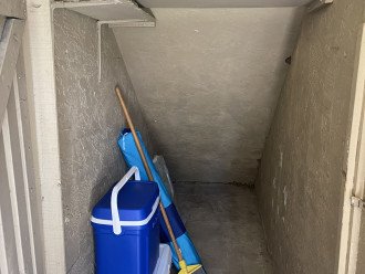 Storage Unit located outside by entry