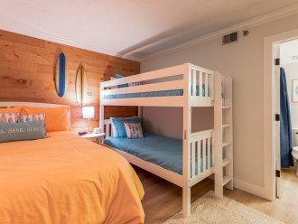 Queen Bed with Twin Bunk