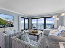Large balcony with corner oceanfront views and pool access!