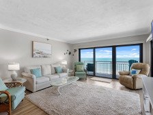 Spectacular beach views from this oceanfront balcony located on the no -