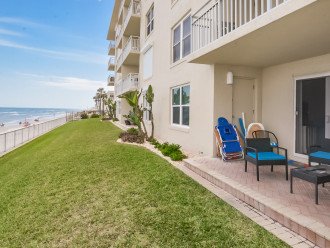 Looking left and right of your private balcony are views of the vast walking paradise of New Smyrna Beach
