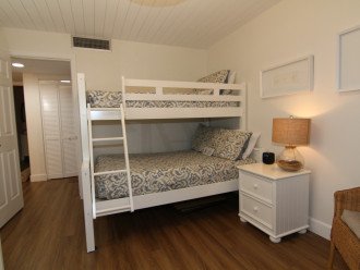 Twin over full bunk beds in the guest bedroom