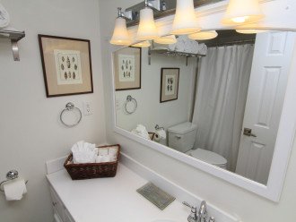Upstairs bathroom with tub/shower combo