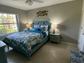 Queen Bed Guest Room with Walk in Closet & TV