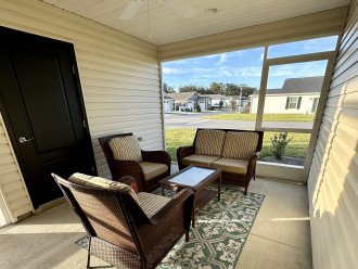 Enjoy a cup of coffee or meal on the screened in lanai