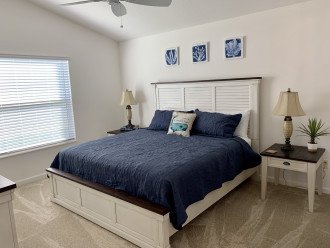 Master Bedroom with King Bed. Walk-in Closet available in Master Bathroom