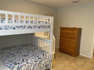 2nd bedroom with twin bunk beds