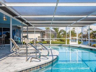 Private pool in Cape Coral, Florida with southern exposure