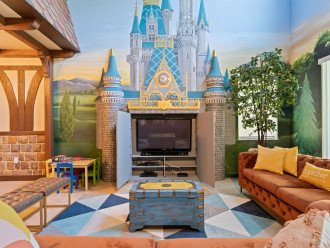 Living Room Castle with Samsung TV Inside