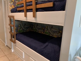 Ocean themed bunks with storage below