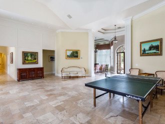 Living room with ping pong table
