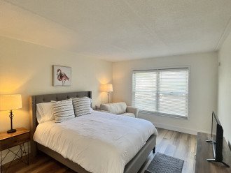 Second bedroom with Queen bed and Oversized chair with pull-out Twin bed