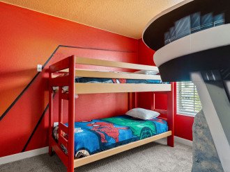 Custom bunk beds allow your kids to feel like they are inside Iron Man's lab.