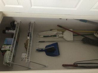 Closet with cleaning supplied