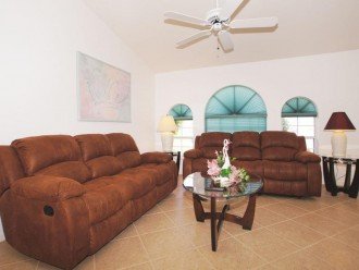 living room of the holiday home in Cape Coral, FL
