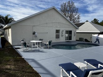 pool deck extension prior to cage install