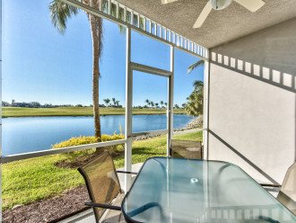 Private Lanai with Table and Seating; Fan; Overlooking Scenic Lake and Championship Golf Courses! Breathtaking Views of Sunrise!