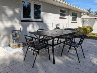 Brand New Brick Paver Patio with Outdoor Dining