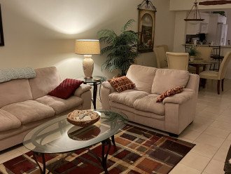 Family Room with comfortable Sofa and loveseat
