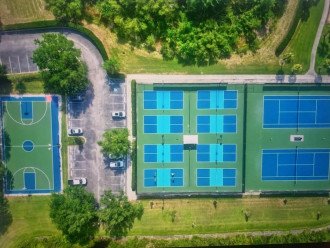 Tennis, Pickleball & Basketball Court from above