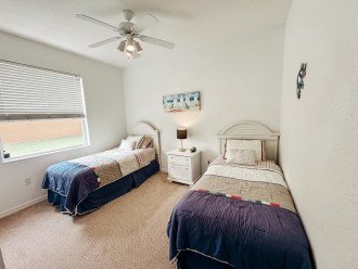 Bedroom #3. 2 Twin Beds, ceiling fan, large closet
