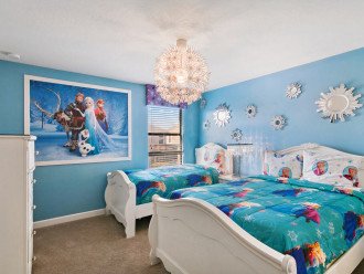 Bedroom 7 - The Frozen themed room is fit for a princess w/ 1 double & 1 twin