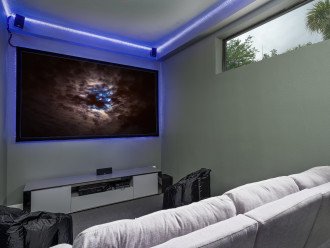 Movie room with Playstation 4