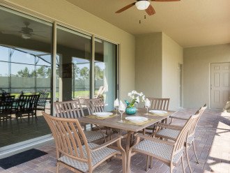 Enjoy a meal or drink in the lanai and take in the Florida nature around you