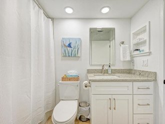The home has 2 full bathrooms. The 2nd bathroom has a tub/shower combo.