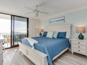 Master bedroom walks out to the balcony overlooking the ocean.