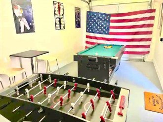 Foosball table in the Games room