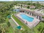 heated community pool and bocce ball court