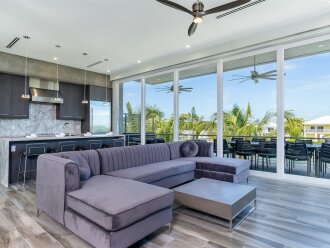 2nd level living room and connected balcony.