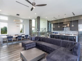 2nd level sleek and modern living room.